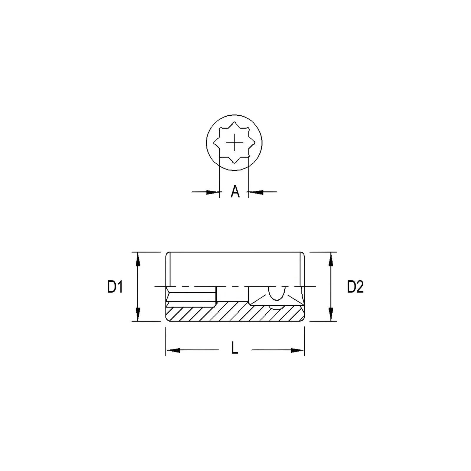 Genius 262508 SAE chrome socket 8 pt. 1/4" x 1/4" Dr.