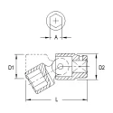 Genius 380010M MET swivel impact socket 10mm x 3/8" Dr.