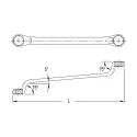 Clé à double embouts fermés fini miroir SAE  1/2" x 9/16" Genius 751618