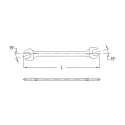 Clé à embouts ouverts SAE 1/2" x 9/16" x 180mm Genius 771618