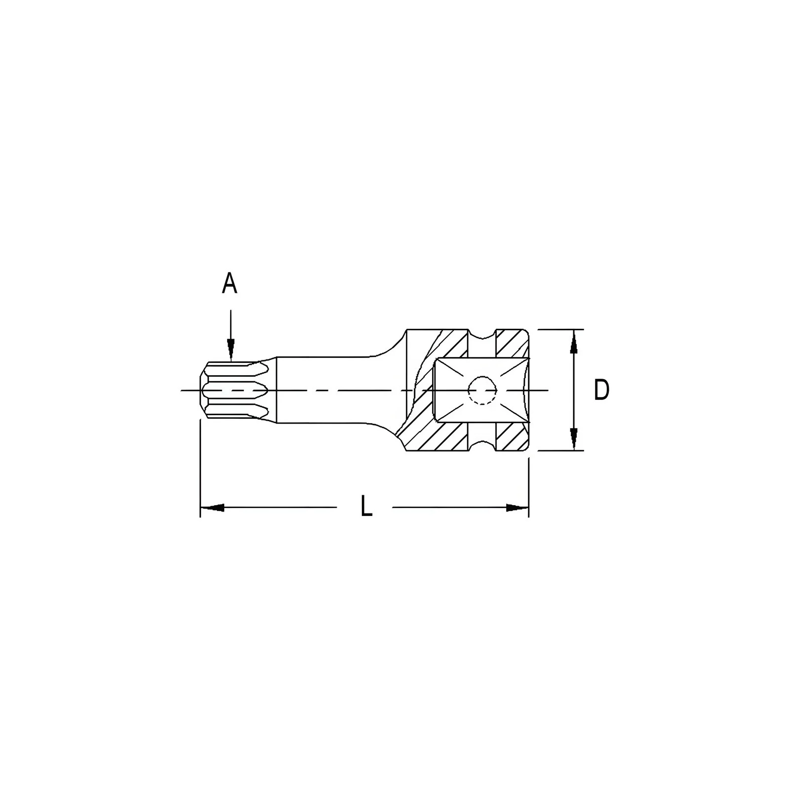 Douille à chocs à embout étoile 3/8" x T-20 x 76mm Genius 3476S20