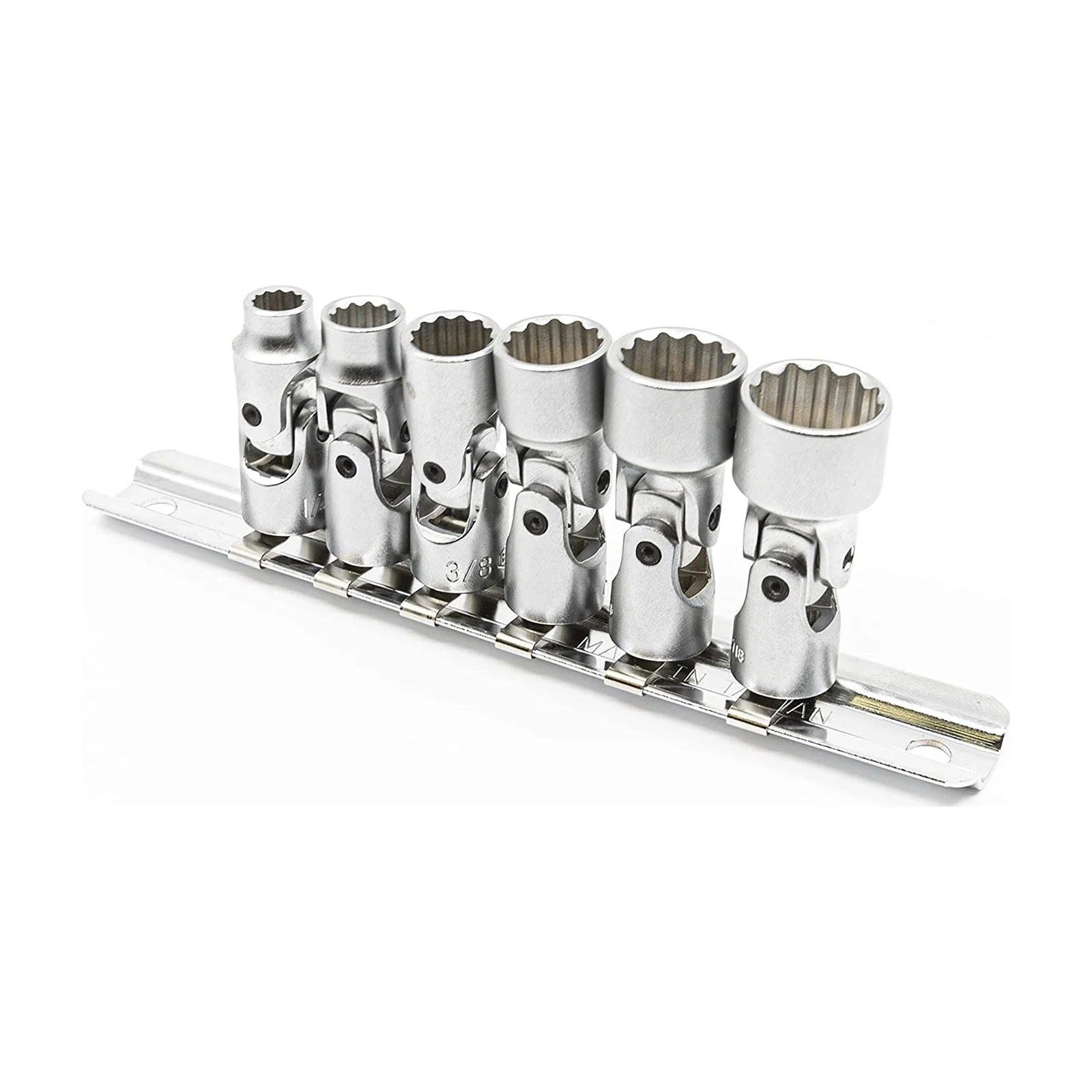 Genius US-206S SAE universal socket set (6 pieces) 1/4" to 9/16" x 1/4" Dr.