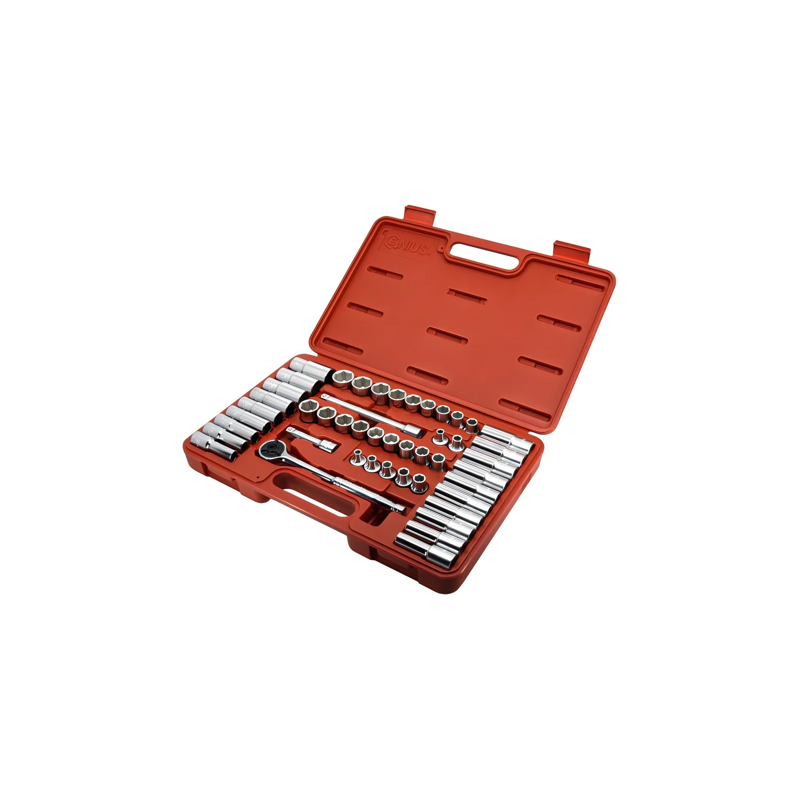 Genius GS-347MS  MET & SAE socket set (47 pieces) 3/8" Dr.