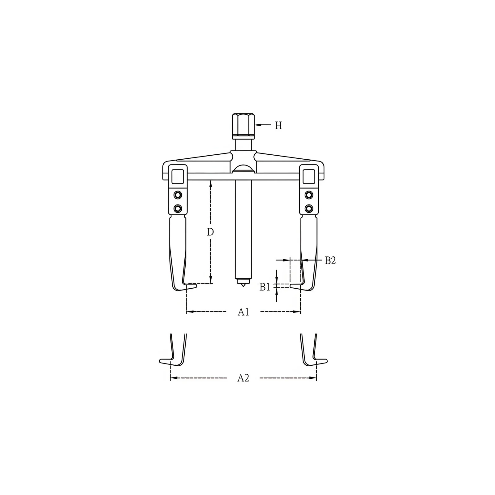 Genius KA-2200 3-jaw gear puller 200mm
