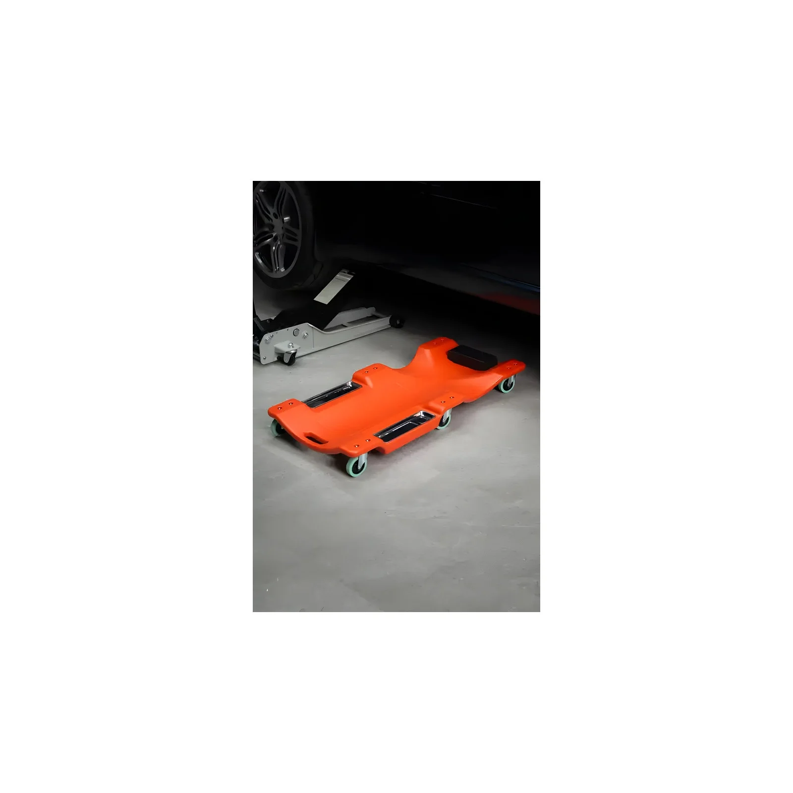 Rodac 40" Plastic creeper with magnetic trays