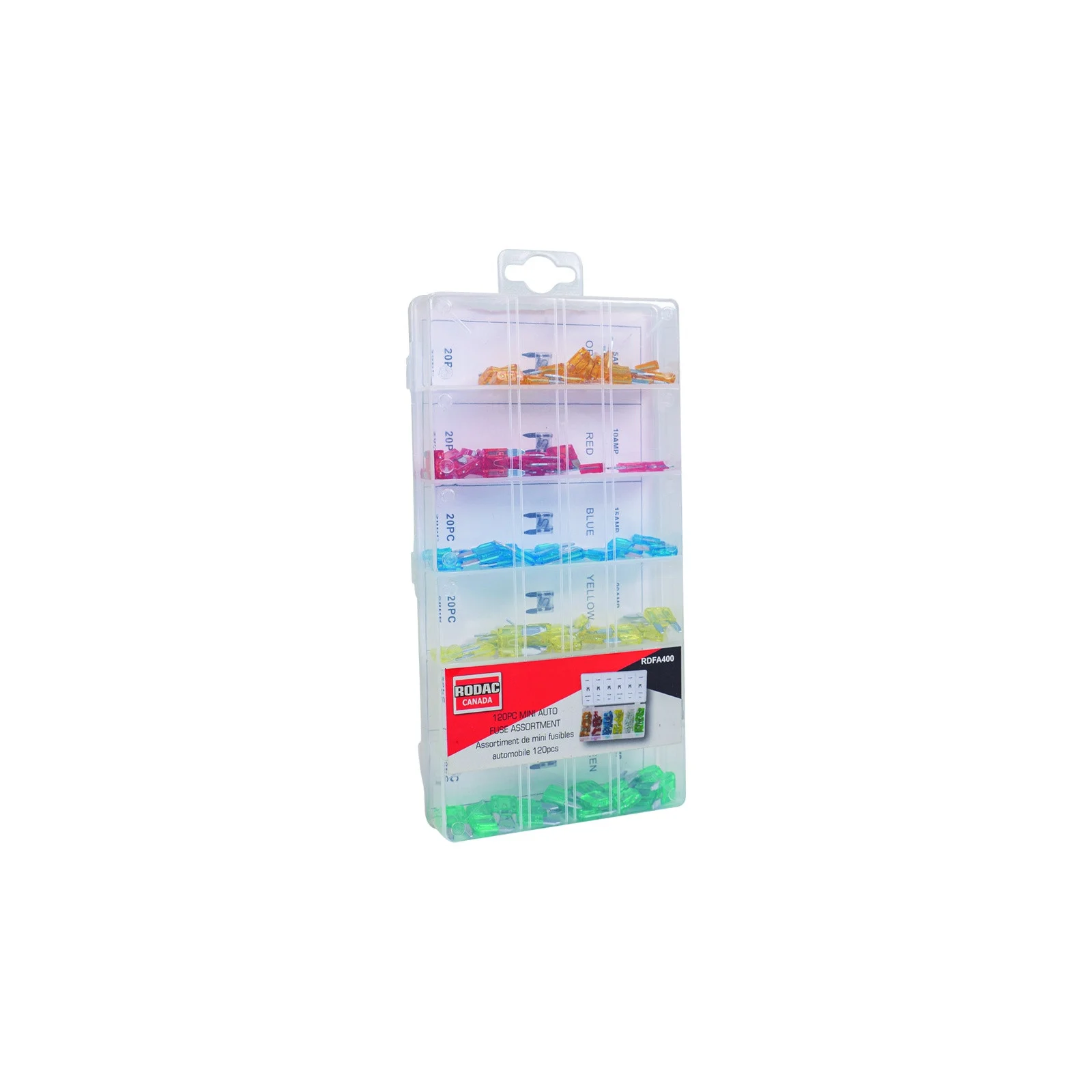 Rodac FD6059 ATO & mini fuses Assortment (100 pieces)