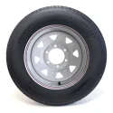Westlake Radial 205/75R15 8 Ply Tire on 6 holes White Rally Rim