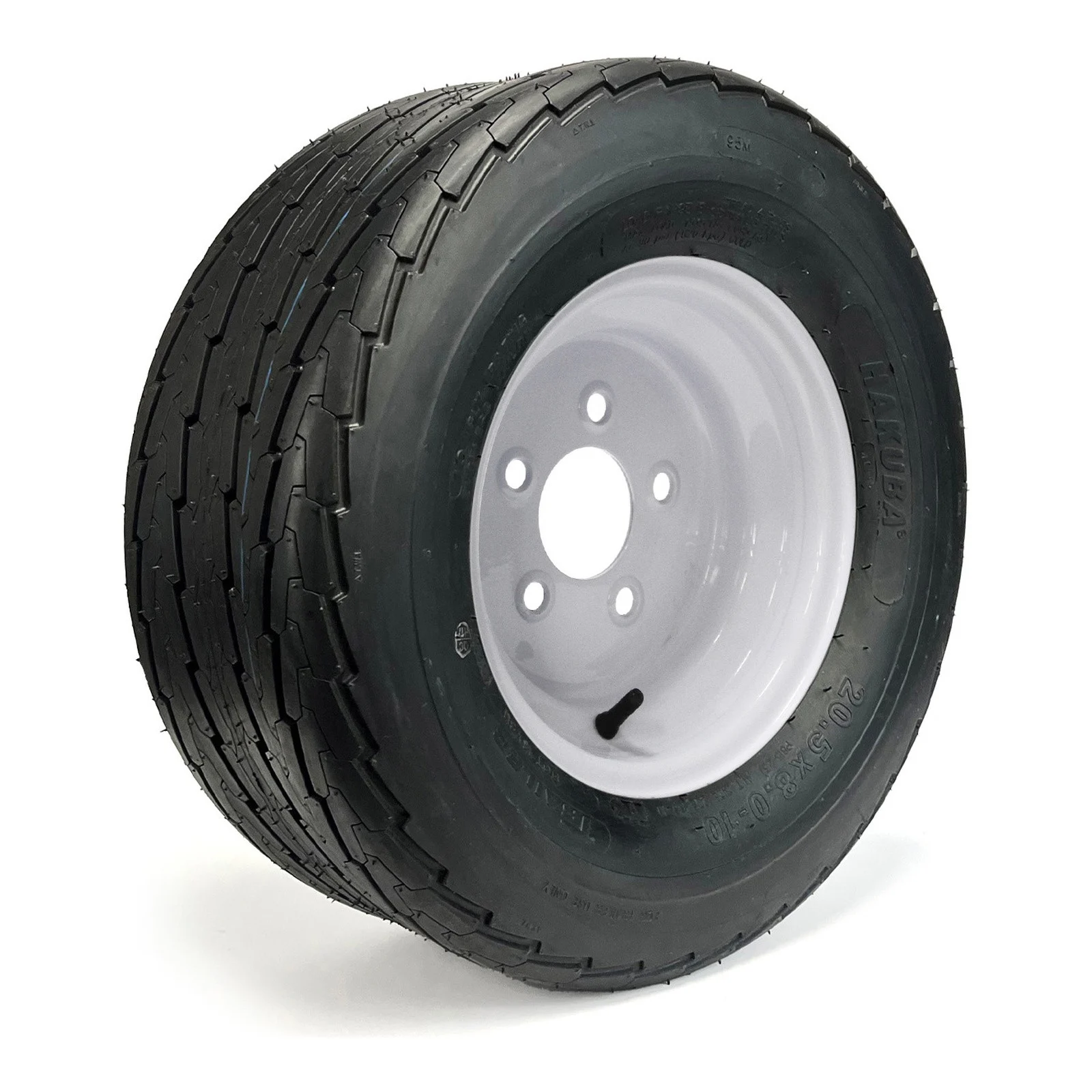 Hakuba 205/65-10 (20.5 x 8.0-10) 10 Ply Tire on 5 holes White Rim