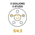 Hakuba 4.80-8 6 Ply Tire on 5 holes White Rim